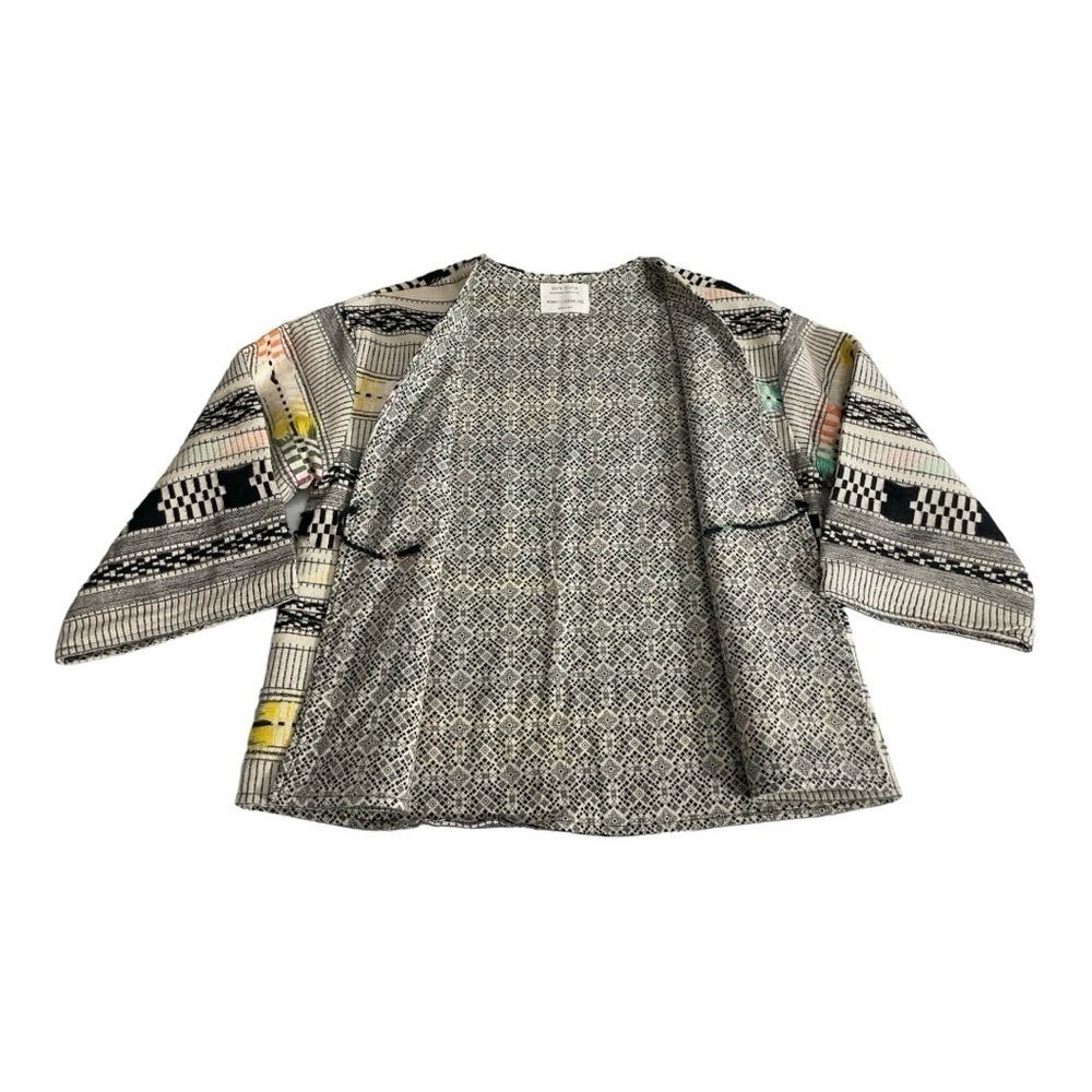Zara Girls Ethnic Boho Woven Textile Jacket Sz 11/12 - Picture 8 of 14
